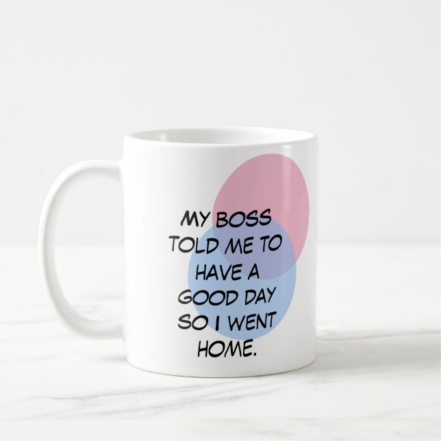 Mug Mon patron m'a dit de passer une bonne journée alo (Gauche)