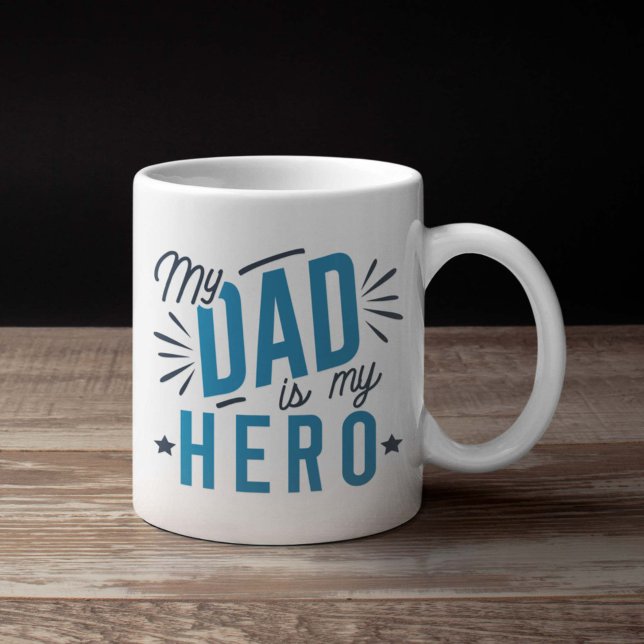Mug Mon Père Est Mon Héros (father's day mug my dad is my hero)