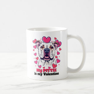 Mug Mon Pitbull est mon chien de la Saint-Valentin Mig