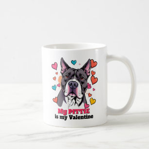 Mug Mon Pitbull est mon chien Valentin mignon drôle