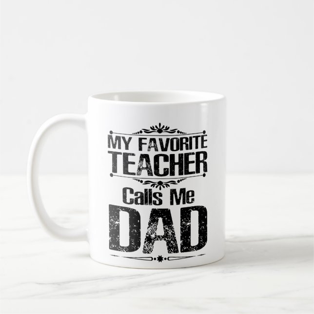 Mug Mon professeur préféré m'appelle papa (Gauche)