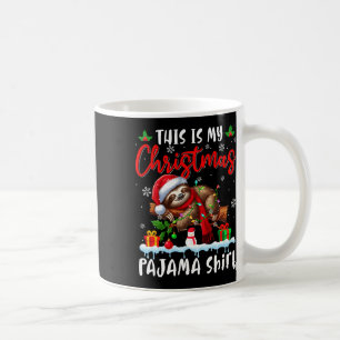 Mug Mon pyjama de Noël Père Noël Sloth Animaux Noël Lu