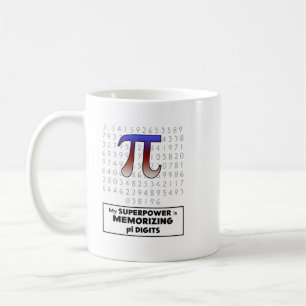 Mug Mon super-pouvoir mémorise les chiffres Pi