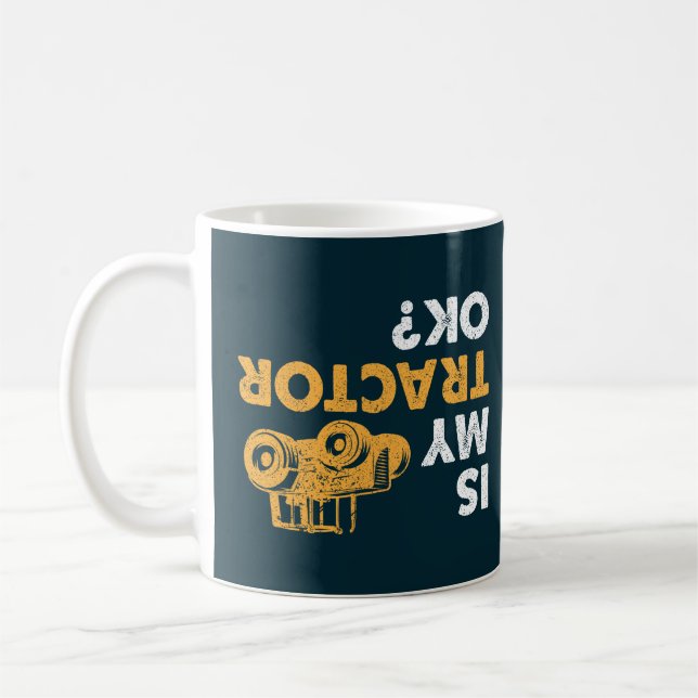 Mug Mon Tracteur Est-Il D'Accord ? Amusant agriculteur (Gauche)