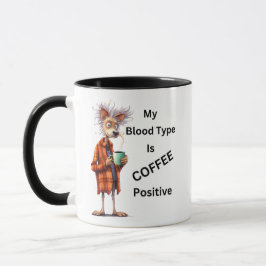 MUG MON TYPE DE SANG EST CAFÉ POSITIF
