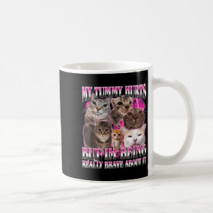 Mug Mon ventre fait mal drôle brainrot stupide chat mè