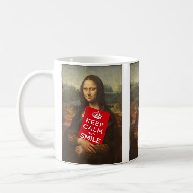 Mug Mona Lisa Restez Calme Et Souriez (Gauche)