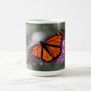 Mug Monarque Orange Papillon Floral Photo