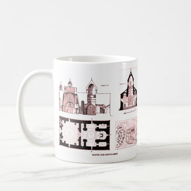 Mug Monastère Saint Bartholomew étage et plan croisé C (Gauche)