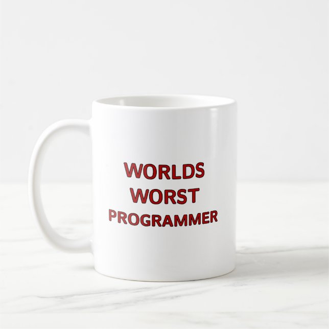 Mug Monde meilleur/pire programmeur droit géré (Gauche)