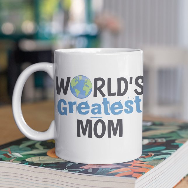 Mug Mondes de typographie amusante Grande maman (World's greatest Mom mug.)