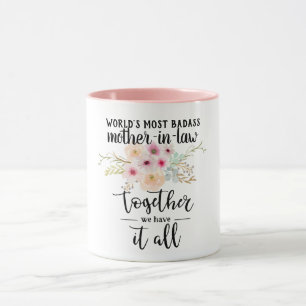 Mug Mondes la plupart des BADASS beau-mère cadeau pers