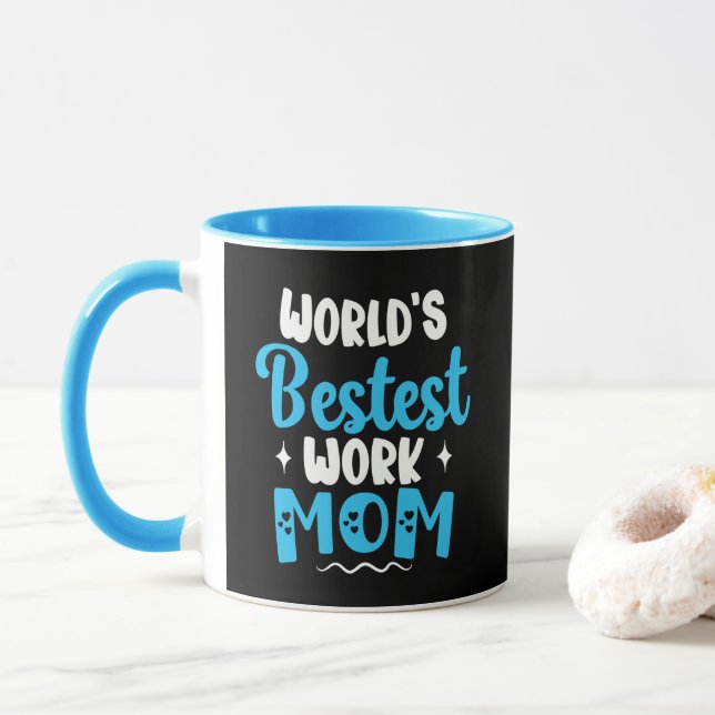 Mug Mondes Meilleur Travail Mère Cadeaux Pour Meilleur (Avec donut)
