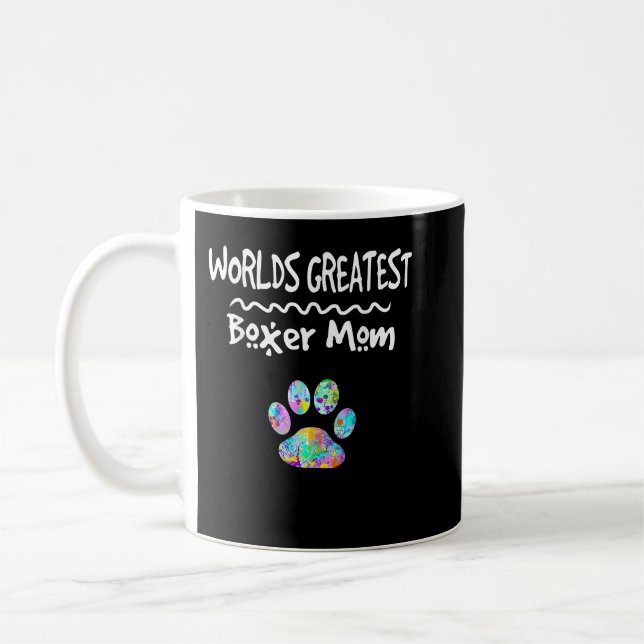 Mug Mondes plus grand Boxer Chien Maman Mère mignonne  (Gauche)