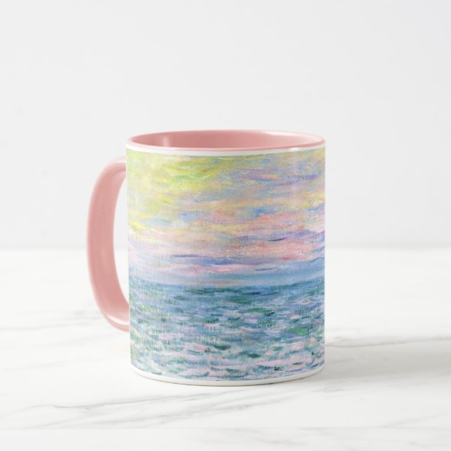 Mug Monet - Coucher de soleil à Pourville, art (Devant gauche)