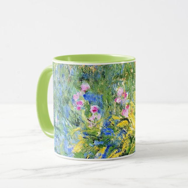 Mug Monet - Irises 3, peinture d'art, (Devant gauche)