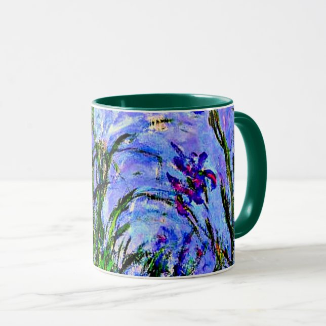 Mug Monet - Irises, célèbre peinture impressionniste (Devant droit)