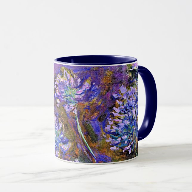 Mug Monet - Lys d'eau et Agapanthus (Devant droit)