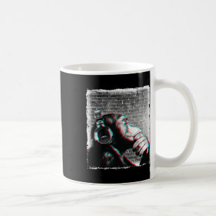Mug Monkey Chimp Avec Casque Chemise - Edm Dj Music