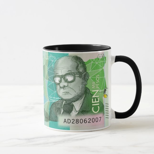 Mug Monnaie colombienneDessin de café 100 000 pesos (Droite)