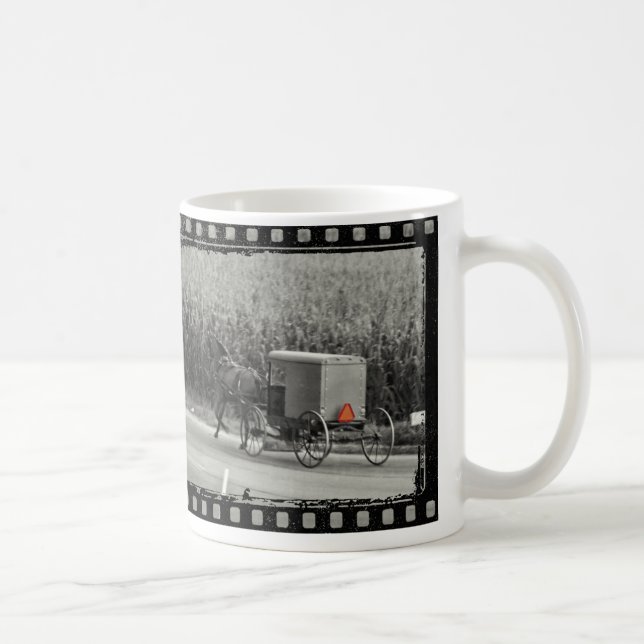 Mug Monochrome avec des erreurs amish (Droite)