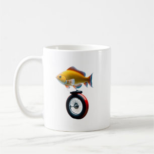 Mug Monocycle électrique à bord de poissons