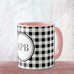 Mug Monogram Buffalo Check 11oz. Boisson combo