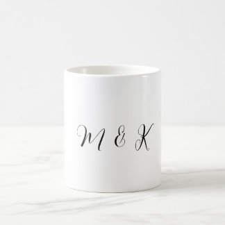 Mug Monogram Initial Letters Wedding Gift Party Favor