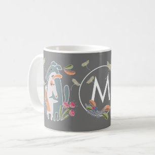 Mug Monogram Podenco Chien et Galgo Cartoon Grey