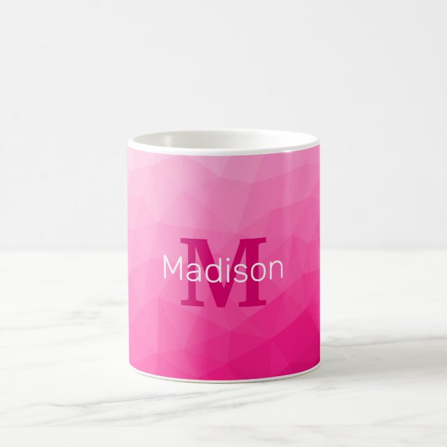 Mug Monogramme à motif géométrique en maille dégradé r (Centre)