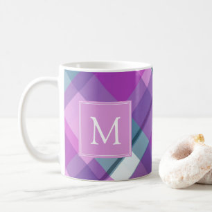 Mug Monogramme à plis violet clair