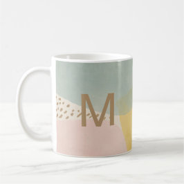 Mug Monogramme Abstrait moderne coloré