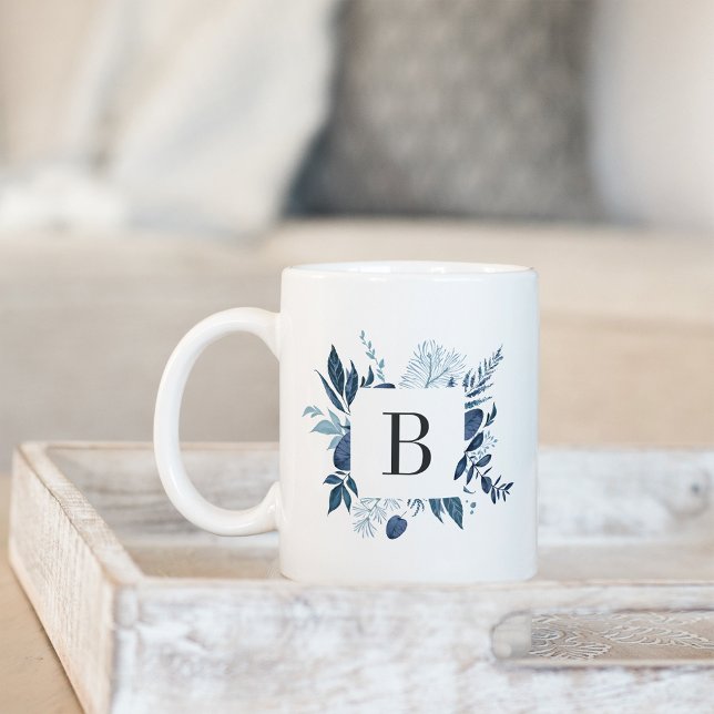 Mug Monogramme azur sauvage (Créateur téléchargé)