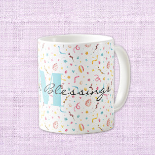 Mug Monogramme Bénédiction de Pâques 11oz classique ca
