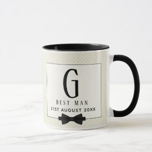 Mug Monogramme BEST MAN Groomsmen Groomsman Fleurdelis