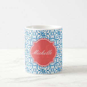 Mug Monogramme bleu éblouissant