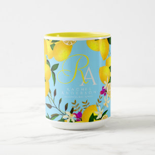 Mug Monogramme citron Brown