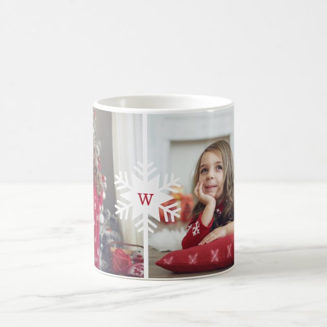 Mug Monogramme Collage photo multiple Disposition phot (Centre)