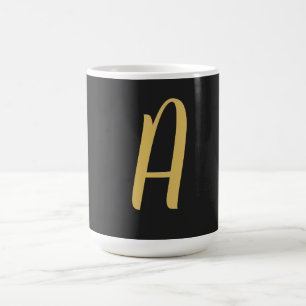 Mug Monogramme couleur or gris professionnel