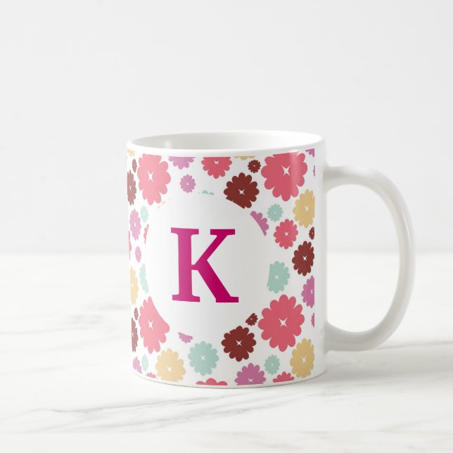 Mug Monogramme Coupe de café imprimée sur mesure Jolie (Droite)