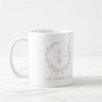 Monogramme couple initial wath moderne élégant ros
