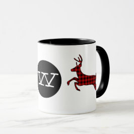Mug Monogramme De Cerfs De Buffle Plantés
