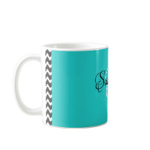 Monogramme de couleur d'oeuf de Robin à script fan