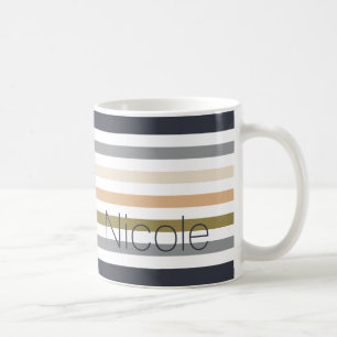 Mug monogramme de couleurs pastel moderne et fin