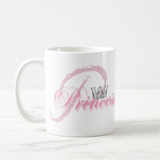 Mug Monogramme de couronne diamant princesse rose Glam