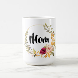 Mug Monogramme de couronne florale