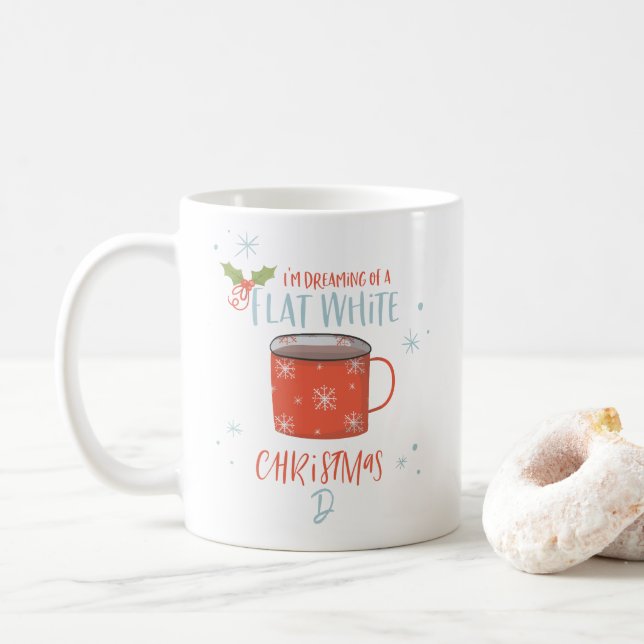 Mug monogramme de courre d'aquarelle de marbre (Avec donut)