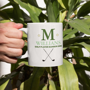 Mug Monogramme de golf moderne
