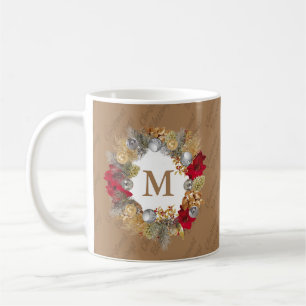 Mug MONOGRAMME DE LA couronne de Noël Célébrez Jésus B