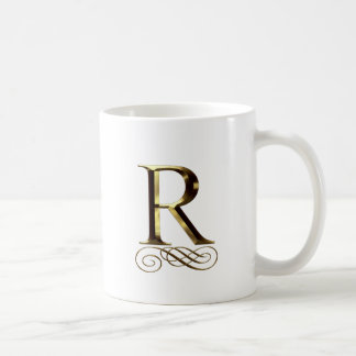 Mug Monogramme de l'or" R" de VIP